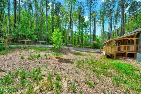 a view of backyard with green space