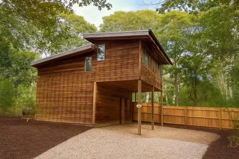 a view of a house with a garage