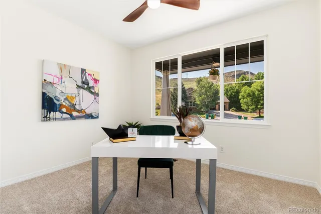 a bed room with a bed and a couch