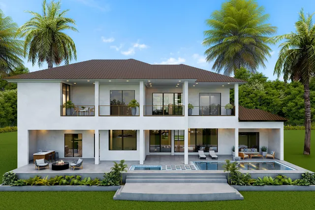 a front view of a house with porch and garden