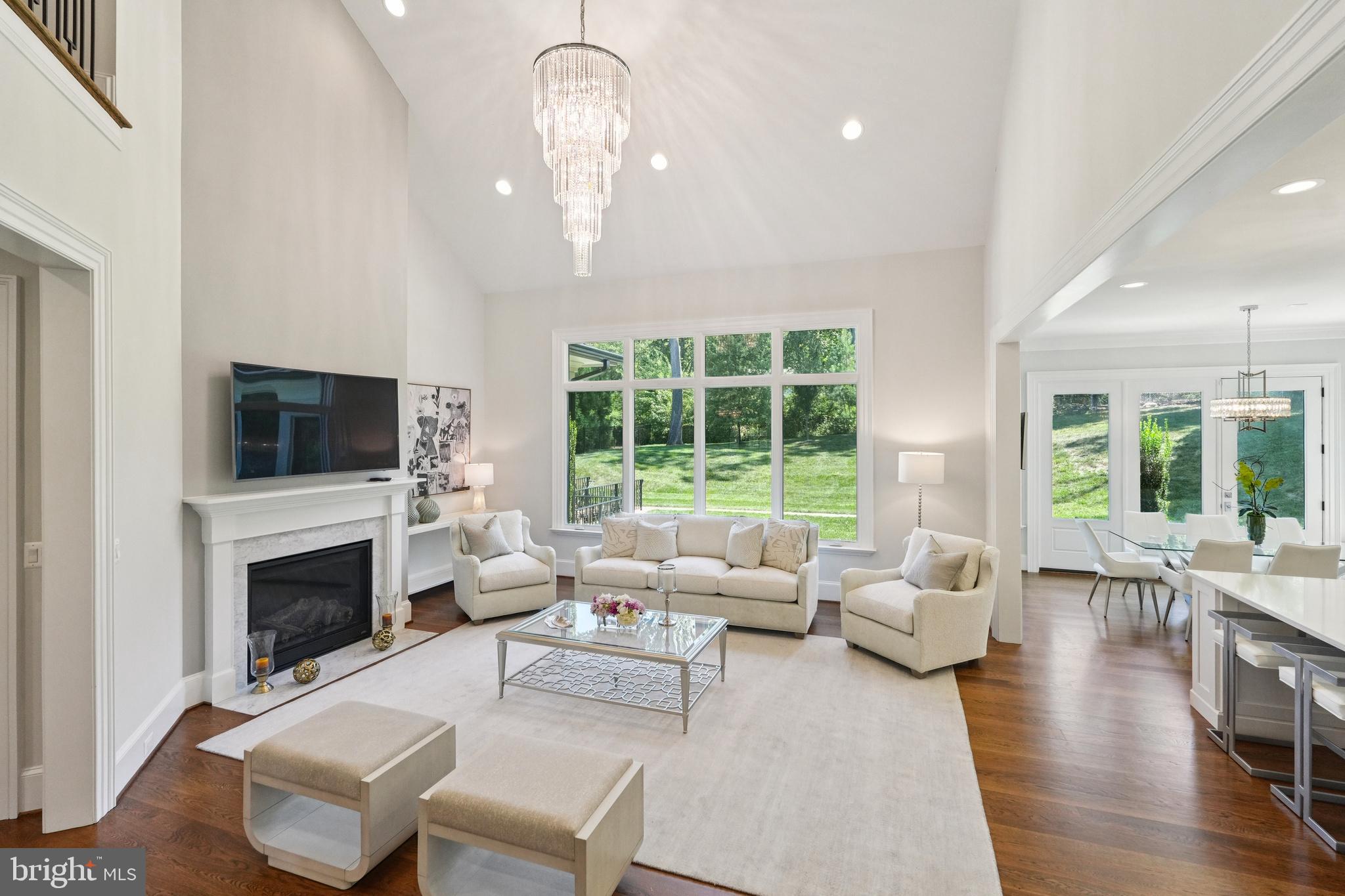 305 Old Courthouse Road Northeast Vienna, VA 22180 - Photo 22 of 69 a living room with furniture fireplace and a flat screen tv