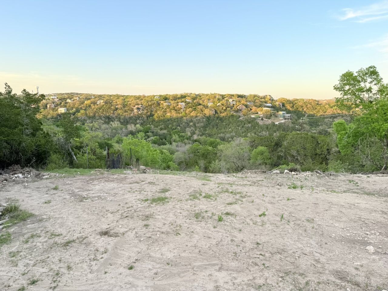 a view of beach and mountains