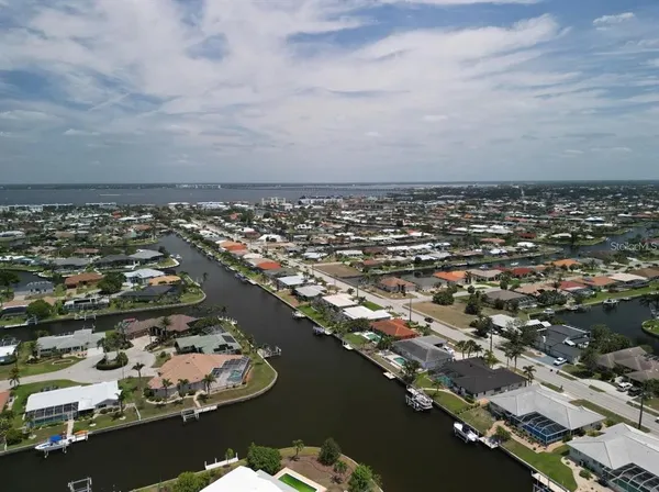 an aerial view of a city