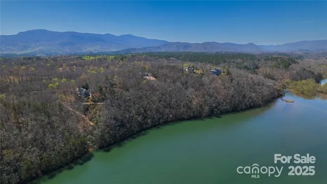 a view of lake and mountain
