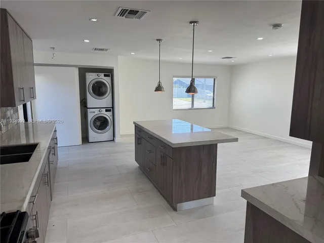 a view of a yard from a balcony