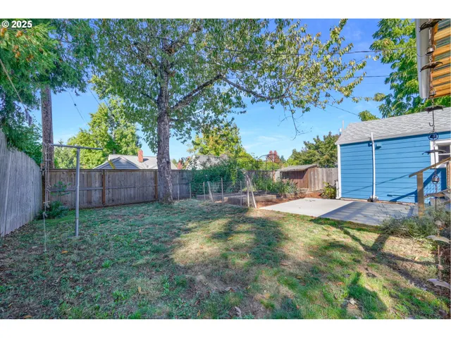 a backyard of a house