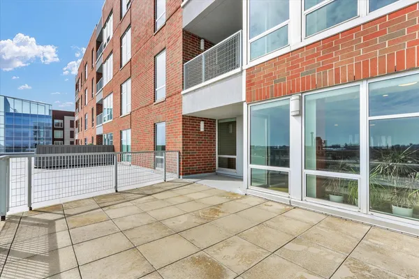 a view of a building with a window