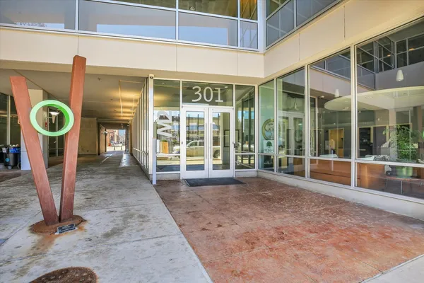 a view of a building with a porch