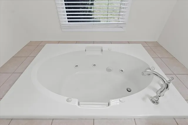 a bathroom with a tub
