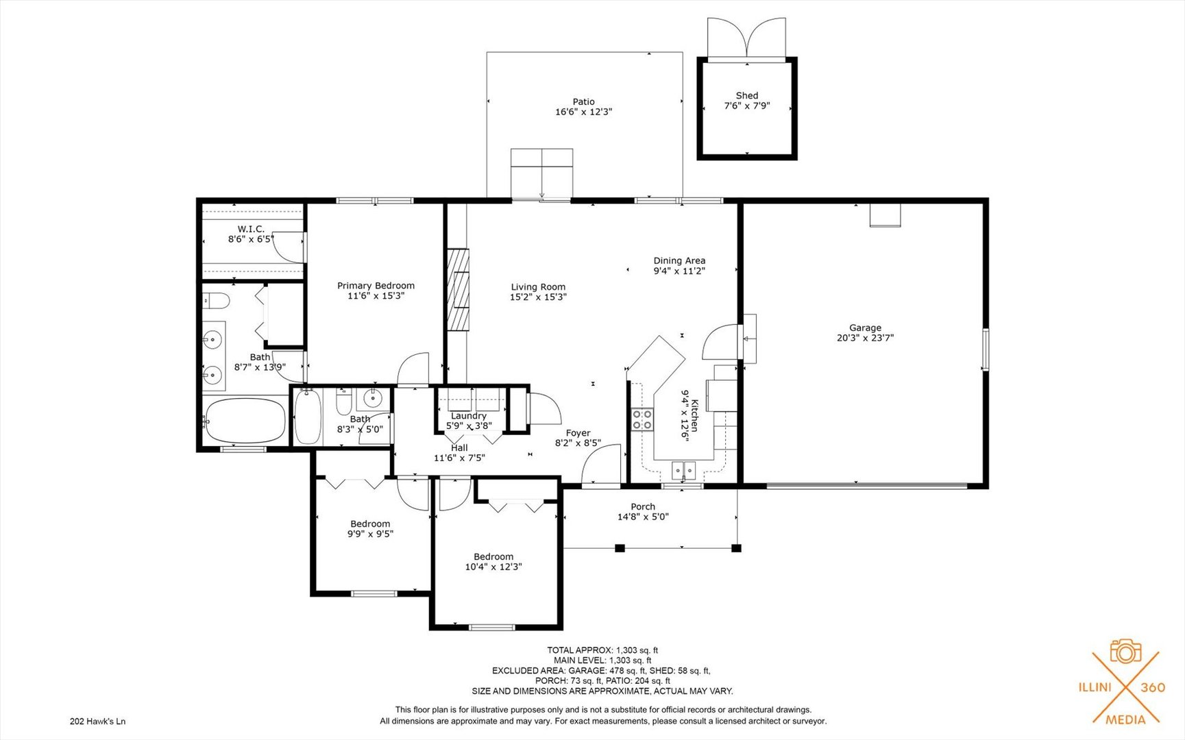 202 Hawk's Lane Broadlands, IL 61816 - Photo 31 of 31 a picture of a floor plan