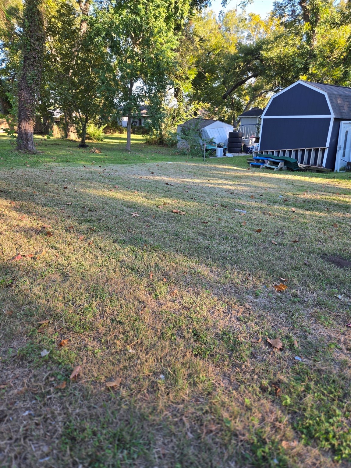 125 Smith Street Clute, TX 77531 - Photo 11 of 11 a view of a yard in front of a house with a large tree
