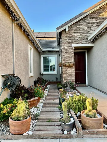 a front view of a house