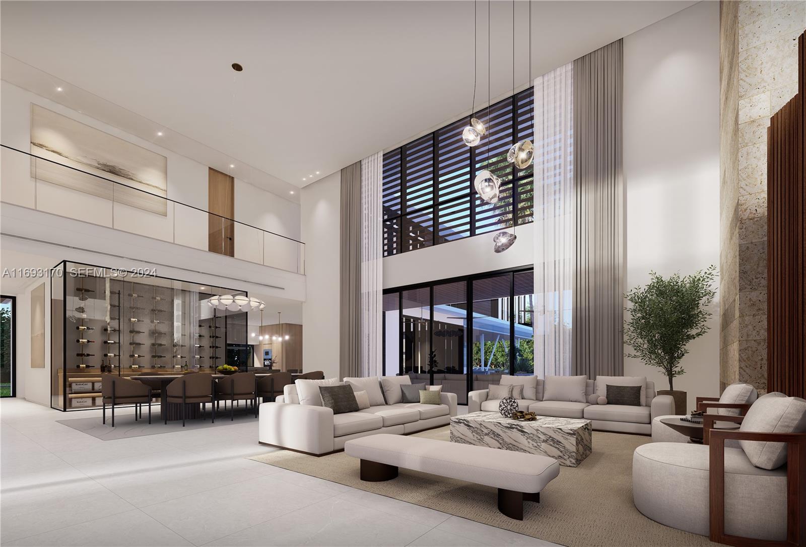 6058 Southwest 120th Street Pinecrest, FL 33156 - Photo 4 of 18 a living room with furniture and a large window