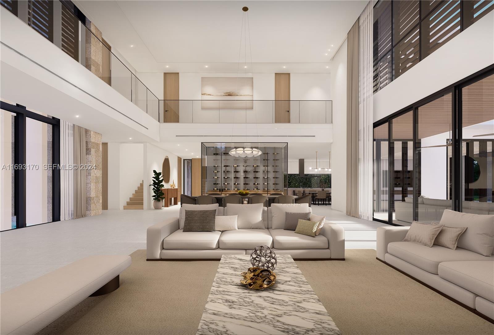 6058 Southwest 120th Street Pinecrest, FL 33156 - Photo 6 of 18 a living room with furniture and a large window