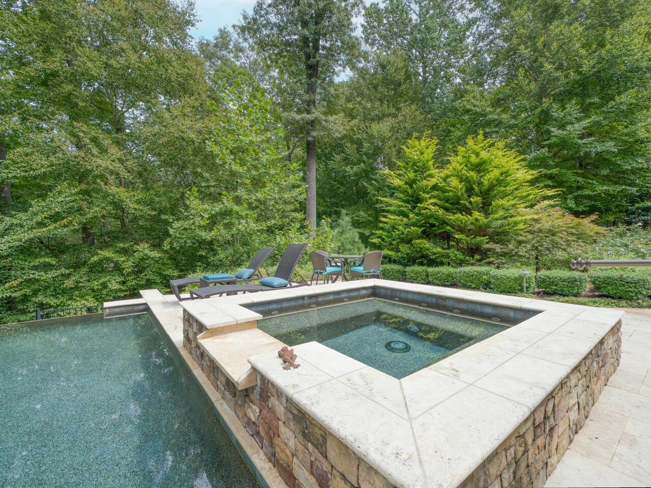 11216 Jonas Ridge Lane Raleigh, NC 27613 - Photo 27 of 75 a view of a backyard with a tub and trees in the background