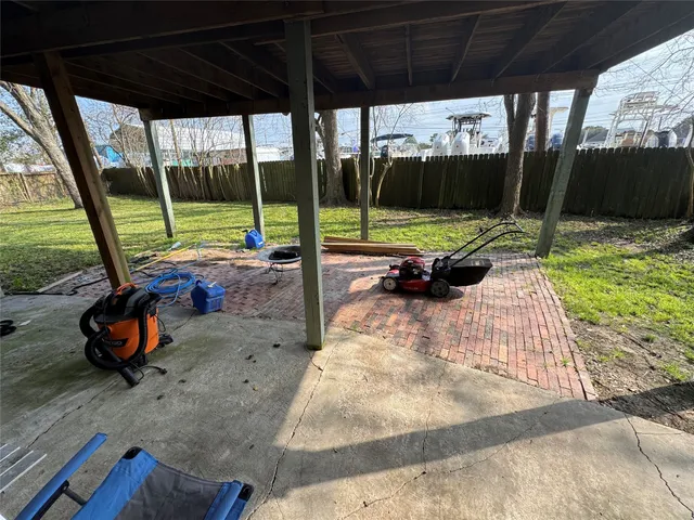 a view of a swimming pool with a porch