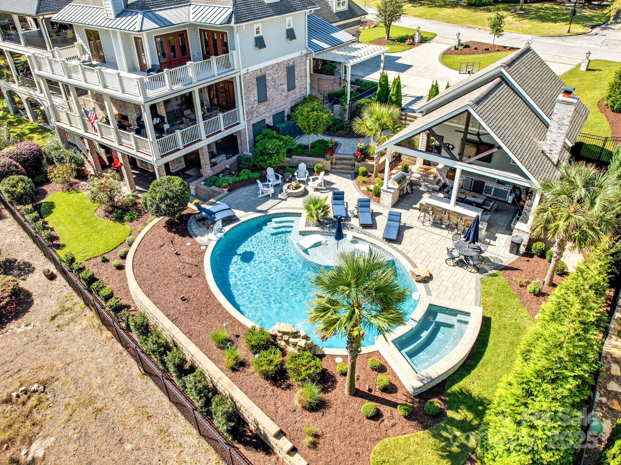 27 Veranda Lane Blythewood, SC 29016 - Photo 48 of 48 an aerial view of a house with a swimming pool patio and outdoor seating