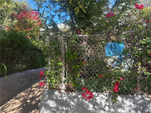 a flower plants in front of a building