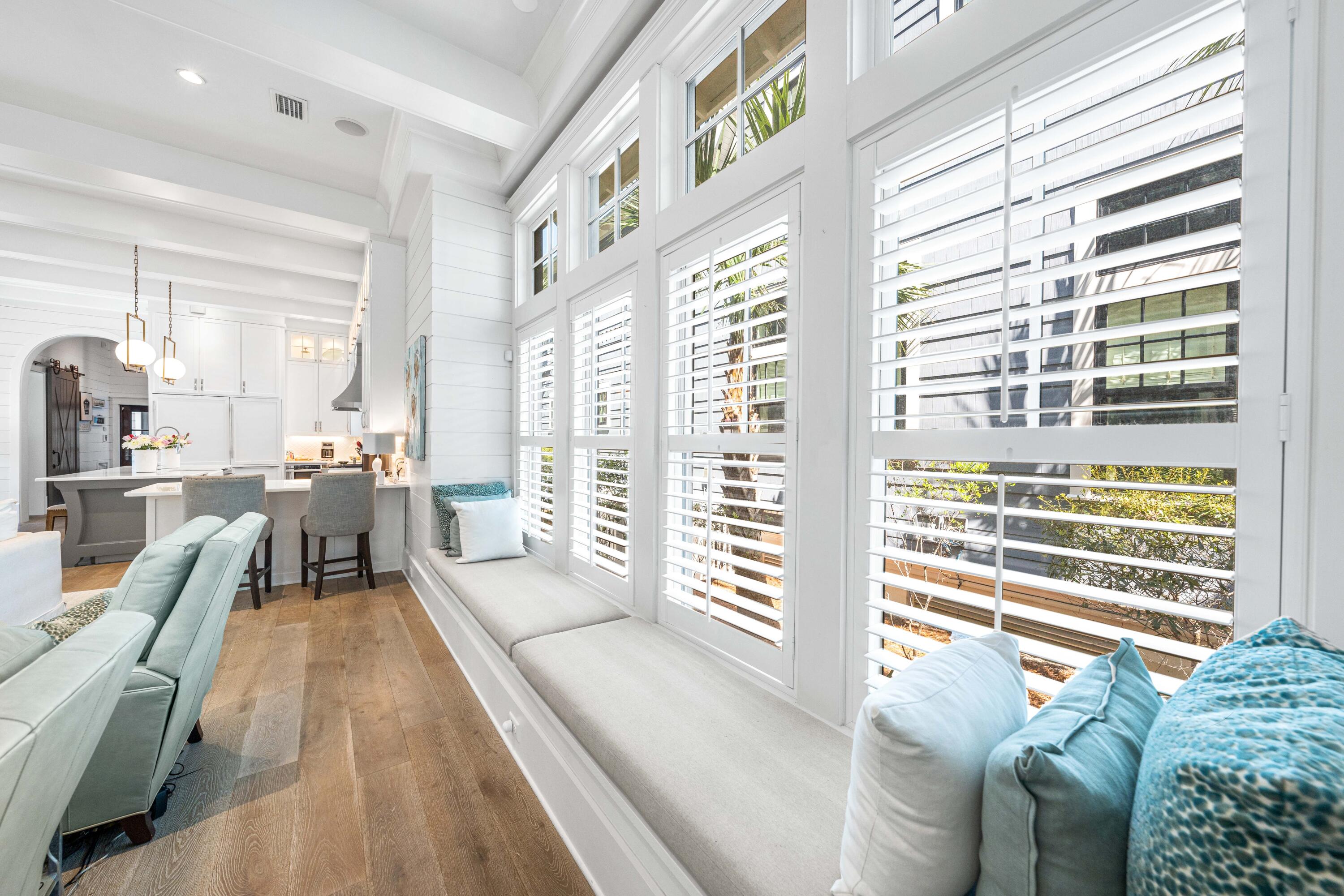 52 North Shingle Way Inlet Beach, FL 32461 - Photo 16 of 77 a living room with furniture and a large window
