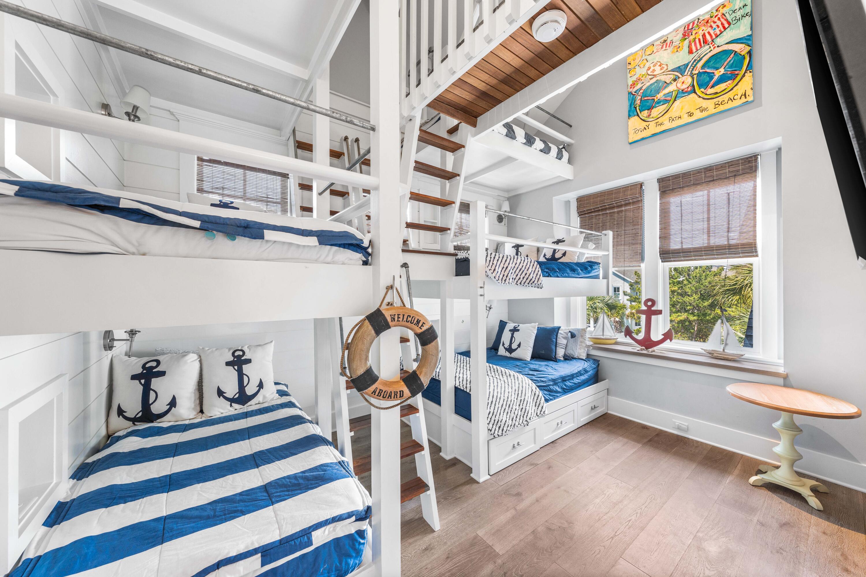 52 North Shingle Way Inlet Beach, FL 32461 - Photo 40 of 77 a bedroom with furniture and a window