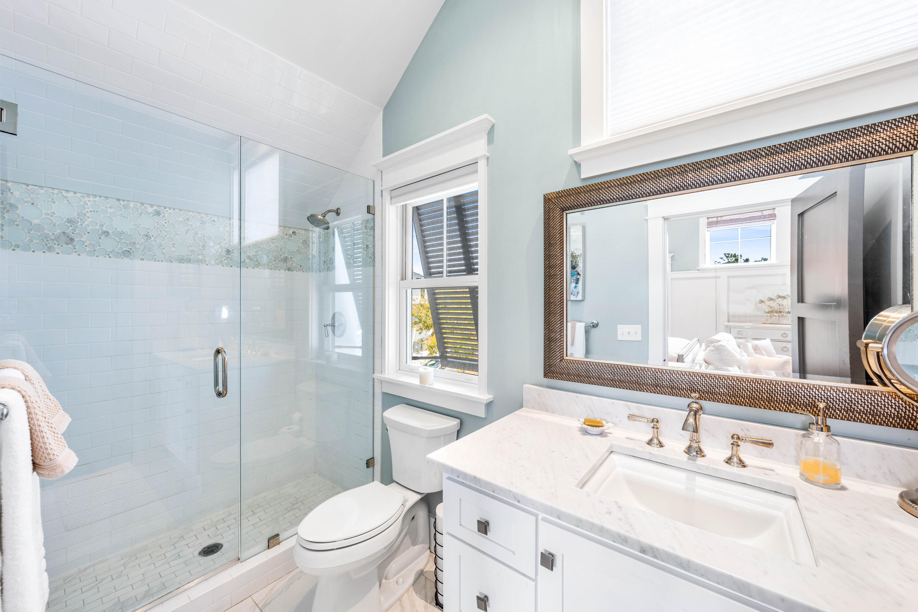 52 North Shingle Way Inlet Beach, FL 32461 - Photo 49 of 77 a bathroom with a sink toilet and shower