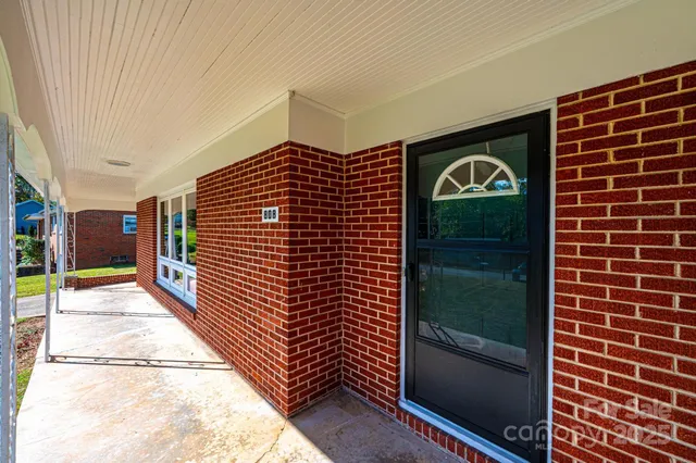 a view of front door of house