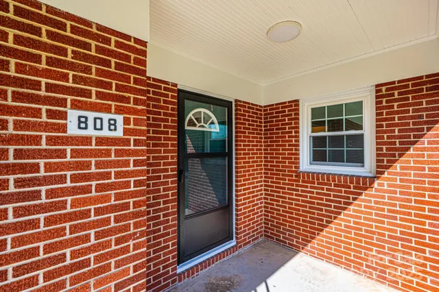 a front view of a building