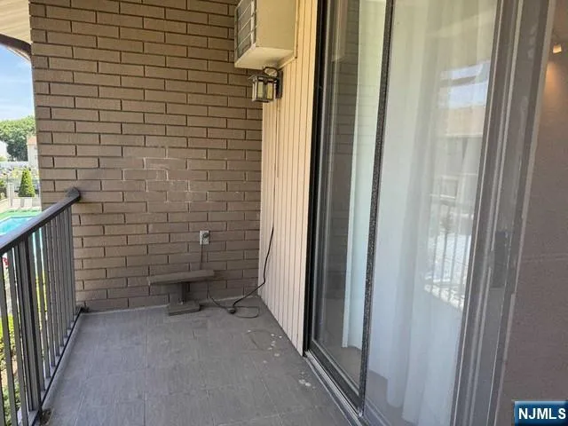 a view of a brick wall