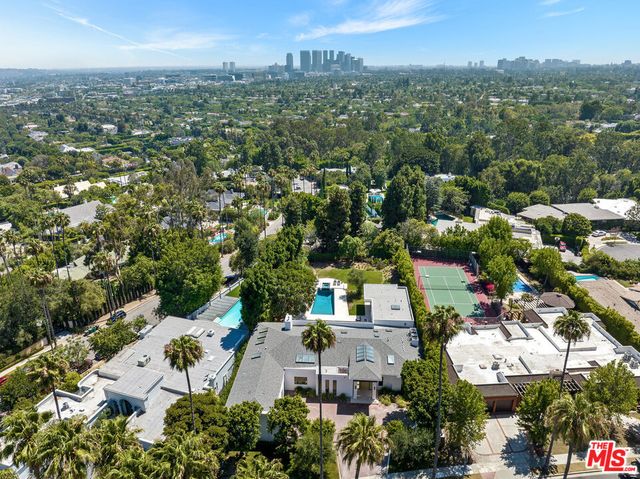 an aerial view of a city