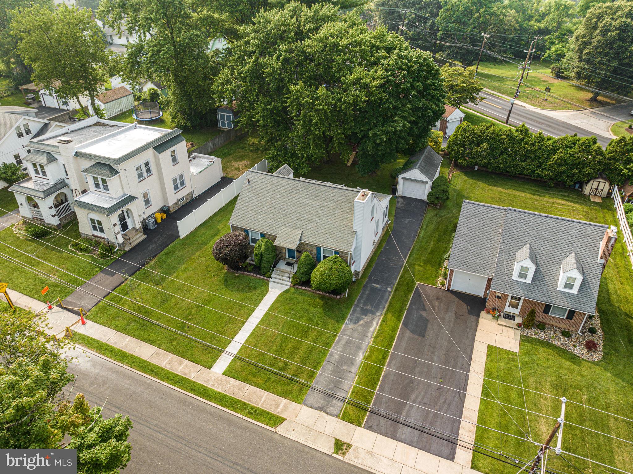 116 South Highland Road Springfield, PA 19064 - Photo 34 of 42 an aerial view of a house with a garden