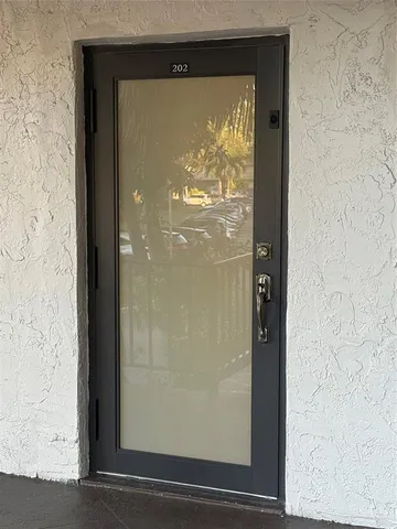 a view of front door