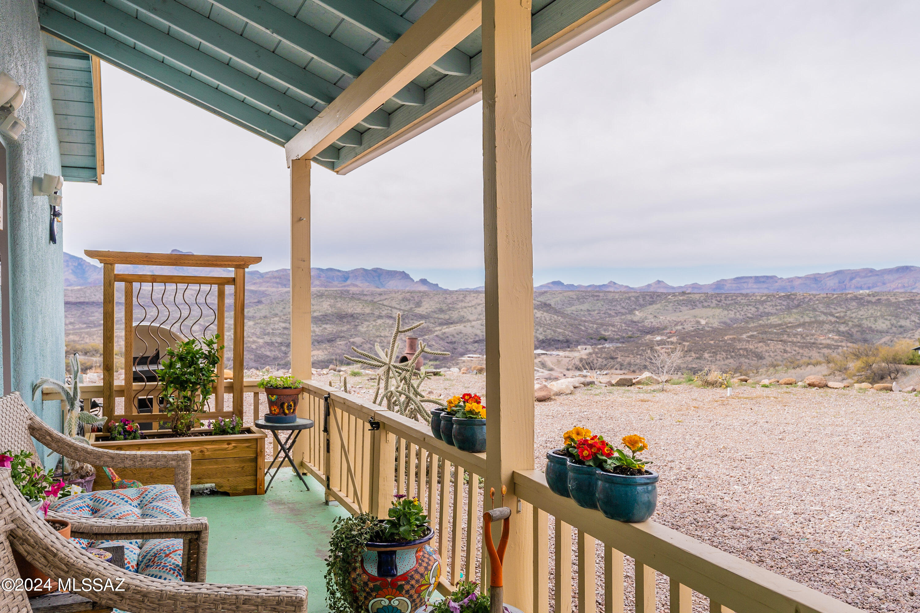 456 Camino Providencia Rio Rico, AZ 85648 - Photo 5 of 45 a city view from a balcony with outdoor seating