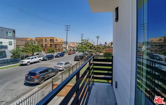 a view of city from balcony