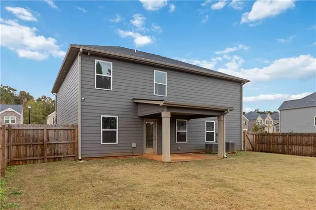 a house with white door