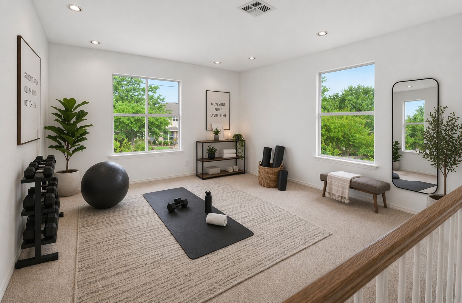 3629 Ruby Red Drive Austin, TX 78728 - Photo 21 of 35 Staged Loft (as a home gym), AI-assisted