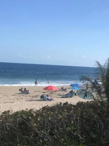 a view of beach and ocean