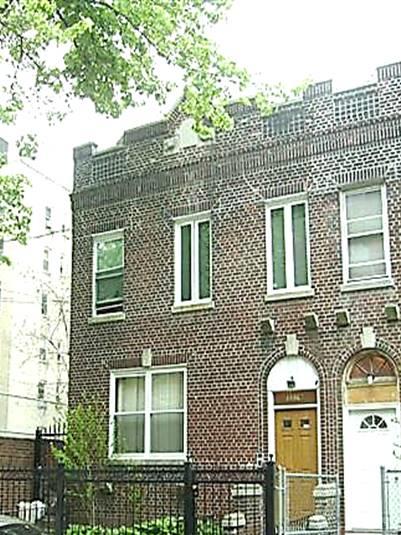 View of ront of home with a fenced front yard house is all brick