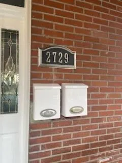 a close view of a sink and a gate