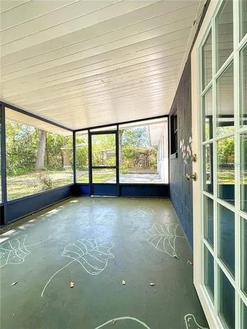 a view of outdoor space with windows