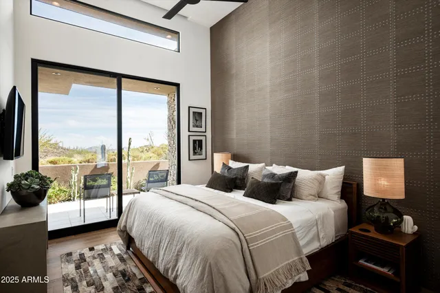 a kitchen with stainless steel appliances granite countertop a stove a refrigerator and a wooden cabinets