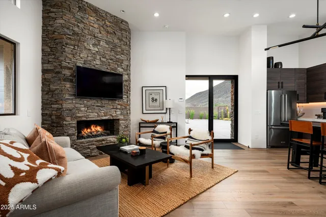 a view of a terrace with sitting area