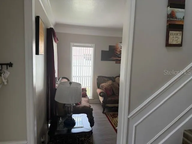 a room with furniture and a window