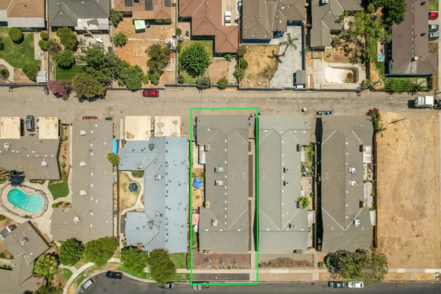 an aerial view of a city