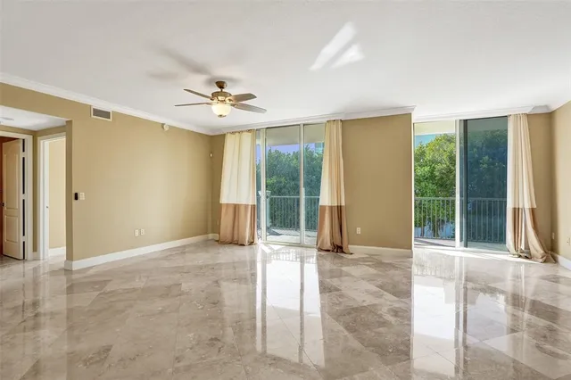 a view of a livingroom with a chandelier