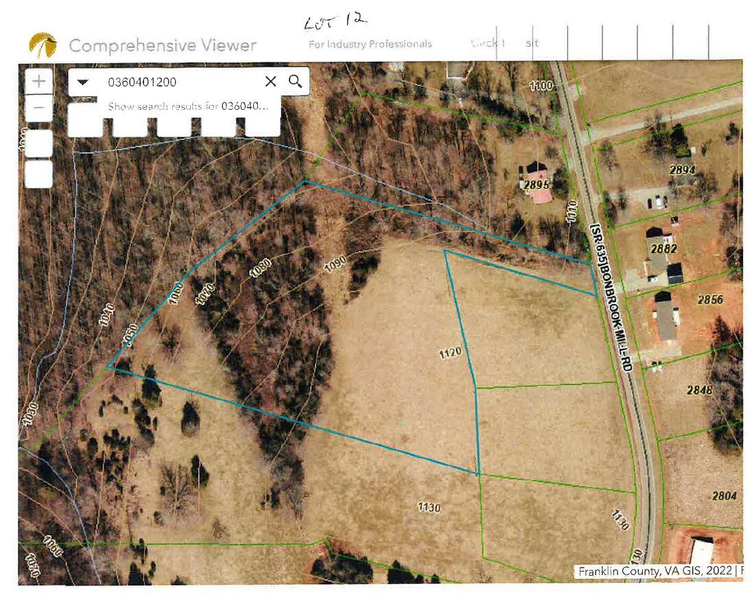 Lot 12 Bonbrook Mill Road Wirtz, VA 24184 - Photo 1 of 1 Lot 12 gis