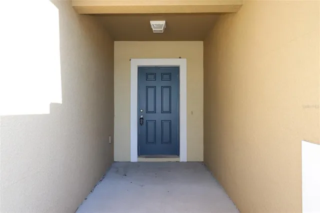 a view of an entryway of a house