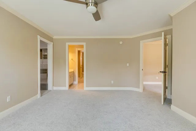 a view of hallway with stairs
