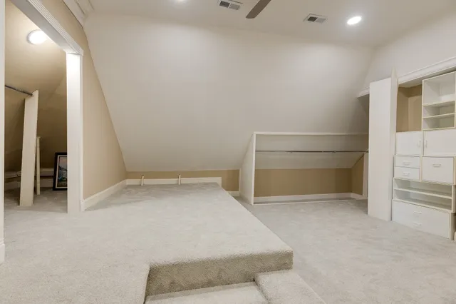 a view of a garden with an outdoor space