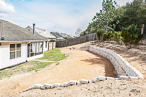 543 Tikell Drive Crestview, FL 32536 - Photo 24 of 27 a view of a backyard with a barbeque grill and wooden fence