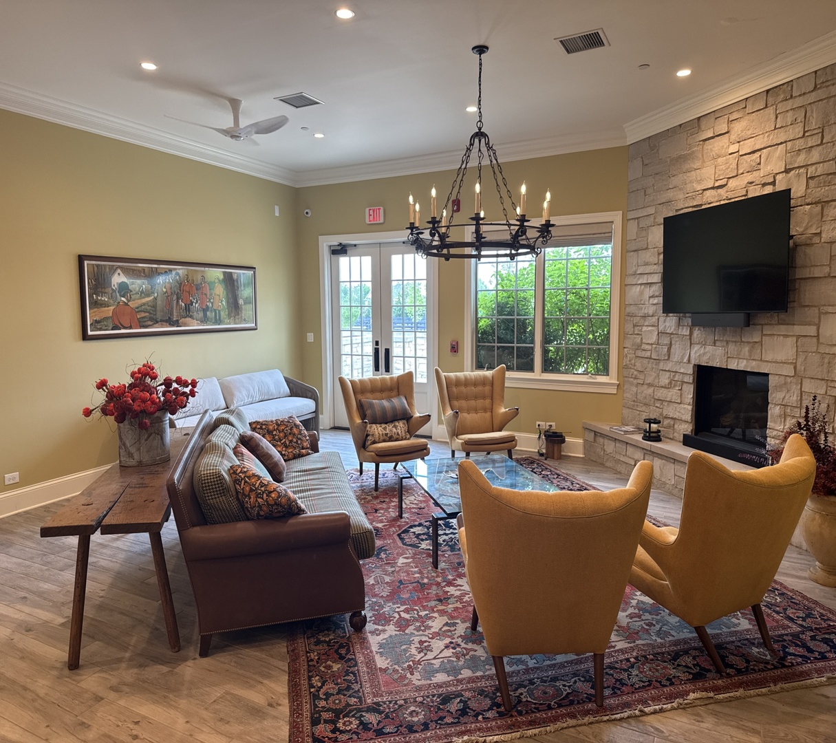 14341 West Old School Road Libertyville, IL 60048 - Photo 14 of 24 a living room with furniture and a flat screen tv